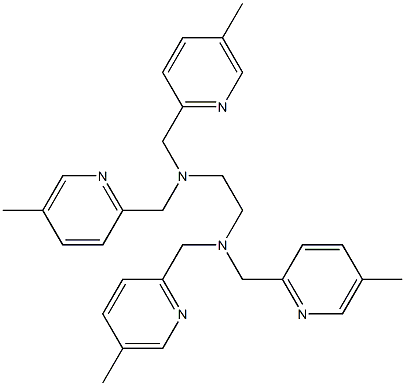 N1,N1,N2,N2-tetrakis[(5-methyl-2-pyridinyl)methyl]-1,2-Ethanediamine Structure