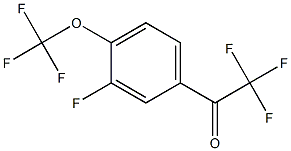 2,2,2-trifluoro-1-[3-fluoro-4-(trifluoromethoxy)phenyl]ethanone Structure