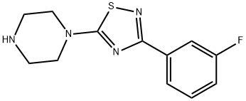 1-[3-(3-fluorophenyl)-1,2,4-thiadiazol-5-yl]piperazine 구조식 이미지