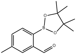 5-METHYL-2-(4,4,5,5-TETRAMETHYL-1,3,2-DIOXABOROLAN-2-YL)BENZALDEHYDE 구조식 이미지