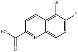 5-Bromo-6-fluoro-quinoline-2-carboxylic acid Structure