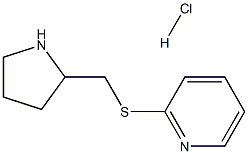 2-[(pyrrolidin-2-ylmethyl)sulfanyl]pyridine hydrochloride 구조식 이미지