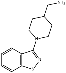 {[1-(1,2-benzisothiazol-3-yl)piperidin-4-yl]methyl}amine 구조식 이미지