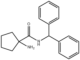 Cyclopentanecarboxamide, 1-amino-N-(diphenylmethyl)- Structure