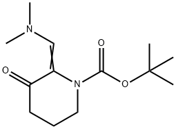 tert-butyl 2-((dimethylamino)methylene)-3-oxopiperidine-1-carboxylate 구조식 이미지