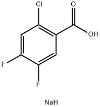 2-CHLORO-4,5-DIFLUOROBENZOIC ACID SODIUM SALT 구조식 이미지