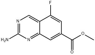 METHYL 2-AMINO-5-FLUOROQUINAZOLINE-7-CARBOXYLATE 구조식 이미지