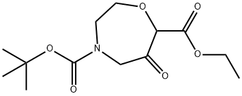 4-Tert-Butyl 7-Ethyl 6-Oxo-1,4-Oxazepane-4,7-Dicarboxylate Structure