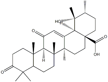 Urs-12-en-28-oic acid, 19-hydroxy-3,11-dioxo- Structure