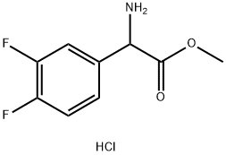 METHYL2-AMINO-2-(3,4-DIFLUOROPHENYL)ACETATE HYDROCHLORIDE 구조식 이미지