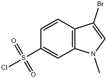 3-BROMO-1-METHYL-1H-INDOLE-6-SULFONYL CHLORIDE 구조식 이미지