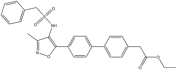 ethyl 2-(4'-(3-methyl-4-(phenylmethylsulfonamido)isoxazol-5-yl)biphenyl-4-yl)acetate Structure