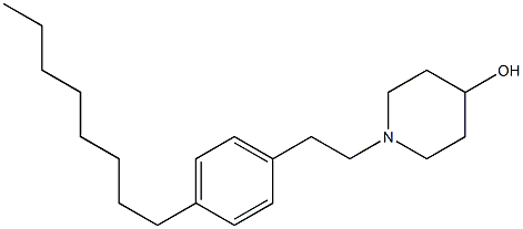 1-[2-(4-octylphenyl)ethyl]piperidin-4-ol Structure