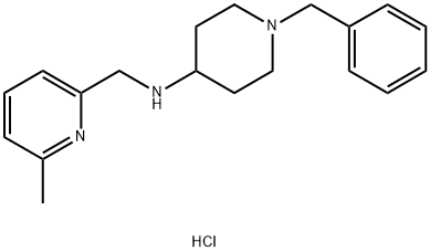 1-benzyl-N-[(6-methylpyridin-2-yl)methyl]piperidin-4-amine dihydrochloride 구조식 이미지