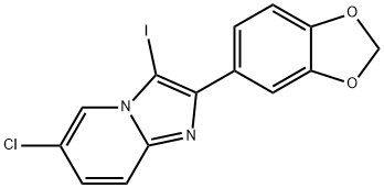 2-(2H-1,3-benzodioxol-5-yl)-6-chloro-3-iodoimidazo[1,2-a]pyridine 구조식 이미지