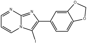 2-(2H-1,3-benzodioxol-5-yl)-3-iodoimidazo[1,2-a]pyrimidine 구조식 이미지