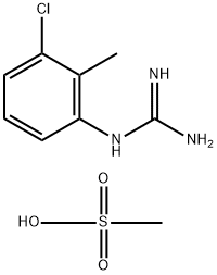 N-(3-chloro-2-methylphenyl)guanidine methanesulfonate 구조식 이미지