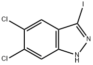 5,6-DICHLORO-3-IODO-1H-INDAZOLE 구조식 이미지