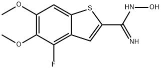 Benzo[b]thiophene-2-carboximidamide, 4-fluoro-N-hydroxy-5,6-dimethoxy- Structure