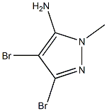 3,4-Dibromo-1-methyl-1H-pyrazol-5-amine 구조식 이미지