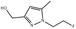 [1-(2-Fluoro-ethyl)-5-methyl-1H-pyrazol-3-yl]-methanol Structure