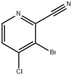 3-BROMO-4-CHLORO-2-CYANOPYRIDINE 구조식 이미지