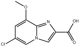 6-Chloro-8-methoxy-imidazo[1,2-a]pyridine-2-carboxylic acid 구조식 이미지