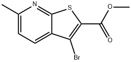 METHYL 3-BROMO-6-METHYLTHIENO[2,3-B]PYRIDINE-2-CARBOXYLATE 구조식 이미지