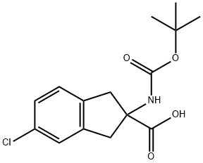 2-(Boc-amino)-5-chloro-2,3-dihydro-1H-indene-2-carboxylic acid Structure