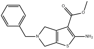 methyl 2-amino-5-benzyl-5,6-dihydro-4H-thieno[2,3-c]pyrrole-3-carboxylate 구조식 이미지