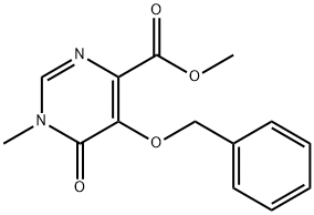 methyl 5-(benzyloxy)-1-methyl-6-oxo-1,6-dihydropyrimidine-4-carboxylate 구조식 이미지