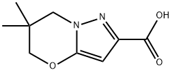 6,6-Dimethyl-6,7-dihydro-5H-pyrazolo[5,1-b][1,3]oxazine-2-carboxylic acid Structure