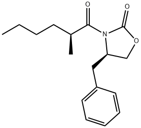 (4R)-4-benzyl-3-[(2S)-2-methylhexanoyl]-1,3-oxazolidin-2-one Structure