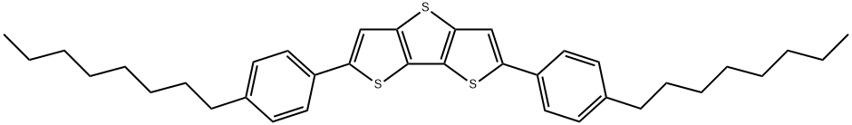 2,6-Bis(4-octylphenyl)-dithieno[3,2-b :2',3'-d ]thiophene 구조식 이미지