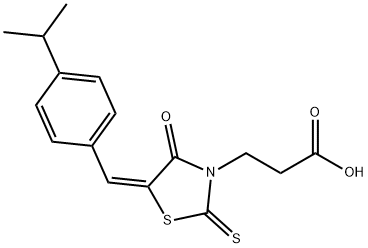 (E)-3-(5-(4-isopropylbenzylidene)-4-oxo-2-thioxothiazolidin-3-yl)propanoic acid Structure