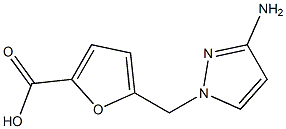 5-[(3-amino-1H-pyrazol-1-yl)methyl]-2-furoic acid Structure