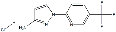 1-[5-(trifluoromethyl)pyridin-2-yl]pyrazol-3-amine:hydrochloride 구조식 이미지