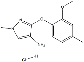 3-(2-methoxy-4-methylphenoxy)-1-methylpyrazol-4-amine:hydrochloride Structure