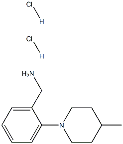 [2-(4-methylpiperidin-1-yl)phenyl]methanamine:dihydrochloride Structure