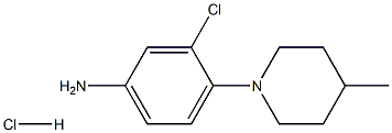3-chloro-4-(4-methylpiperidin-1-yl)aniline:hydrochloride Structure