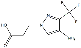 3-[4-amino-3-(trifluoromethyl)-1H-pyrazol-1-yl]propanoic acid Structure