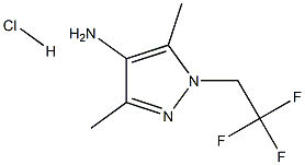 3,5-dimethyl-1-(2,2,2-trifluoroethyl)pyrazol-4-amine:hydrochloride Structure