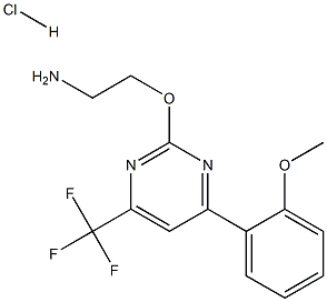 2-[4-(2-methoxyphenyl)-6-(trifluoromethyl)pyrimidin-2-yl]oxyethanamine:hydrochloride 구조식 이미지