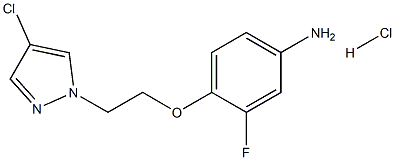 4-[2-(4-chloropyrazol-1-yl)ethoxy]-3-fluoroaniline:hydrochloride Structure