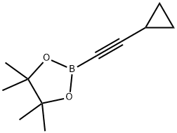 2-(2-cyclopropylethynyl)-4,4,5,5-tetramethyl -1,3,2-dioxaborolane Structure