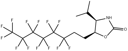 (4R,5S)-(+)-4-i-Propyl-5-(3,3,4,4,5,5,6,6,7,7,8,8,8-tridecafluorooctyl)-2-oxazolidinone Structure