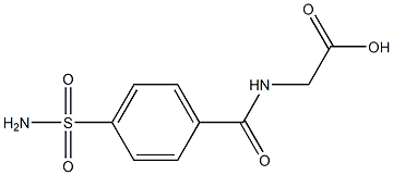 Glycine, N-[4-(aminosulfonyl)benzoyl]- 구조식 이미지