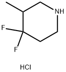 4,4-Difluoro-3-Methylpiperidine Hydrochloride 구조식 이미지