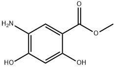 5-Amino-2,4-dihydroxy-benzoic acid methyl ester 구조식 이미지