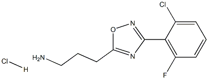 3-(3-(2-chloro-6-fluorophenyl)-1,2,4-oxadiazol-5-yl)propan-1-amine hydrochloride Structure